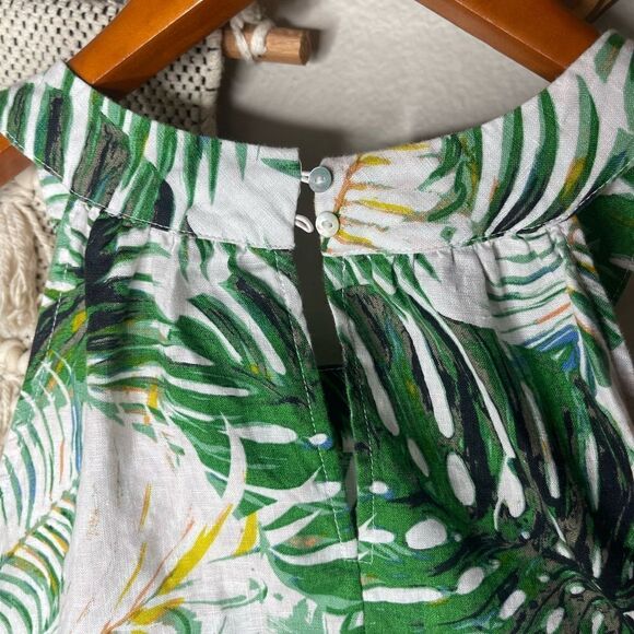 Tahari Tropical Palm Leaf Print Dress - Picture 5 of 7